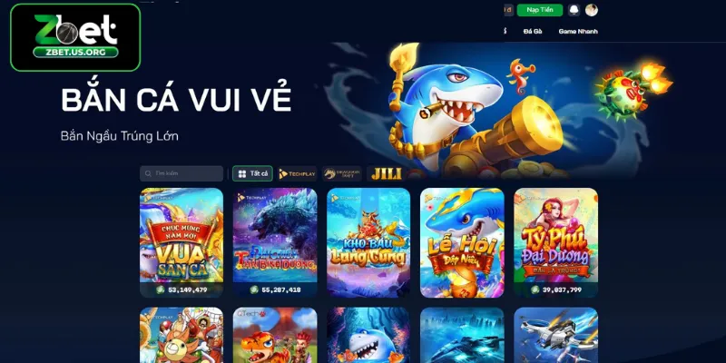 Bắn cá ZBET – Chinh phục đại dương ảo